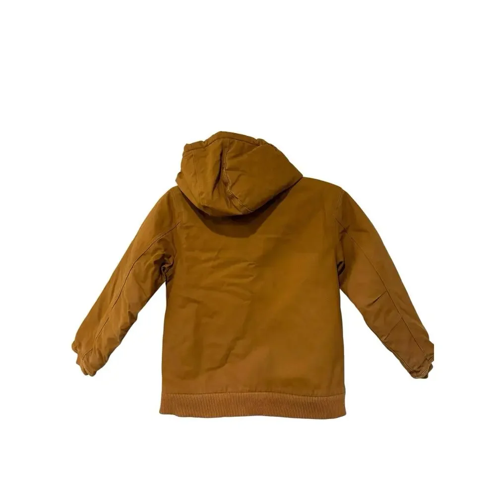 Carhartt | Boy's Coat Jacket Canvas Insulated Lined Brown- Size Medium 10 12
